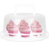 10in Cake Storage Container with Handle Plastic Cake Box Cupcake Storage Box Container Carrier