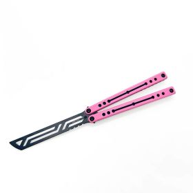 Effective 7-series Aluminum Alloy Butterfly Training Knife (Color: Pink)