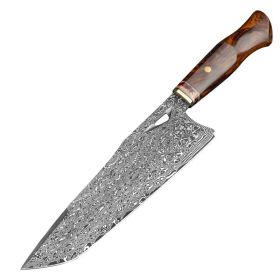 Damascus Steel Kitchen Knife Professional Kitchen Chef's Knife (Option: Single knife)