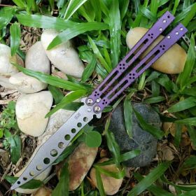 Edge Fancy Safety Practice Butterfly Knife (Color: Purple)