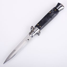 Portable Folding Knife Outdoor Anti-height Hardness Knife (Option: Ebony)