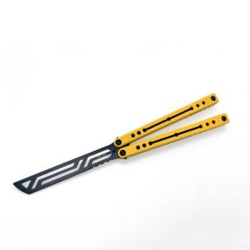 Effective 7-series Aluminum Alloy Butterfly Training Knife (Color: Yellow)