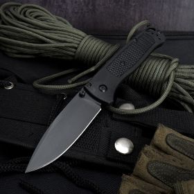 Outdoor Small Survival Folding Knife (Option: Black-Full edge)