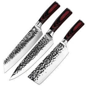 Japanese Kitchen Stainless Steel Knife (Option: 3 Piece Set)