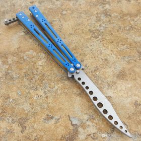 Edge Fancy Safety Practice Butterfly Knife (Color: Blue)