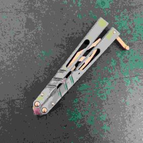 Outdoor Fancy Swinging Knife Camping Folding Knife Cold Weapon Travel Fruit Knife (Option: White steel)