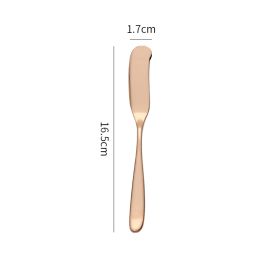 Shado Stainless Steel Creaming Knife Basting Knife Western Food Bread Knife (Option: Rose gold)