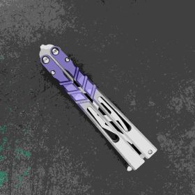 Outdoor Fancy Swinging Knife Camping Folding Knife Cold Weapon Travel Fruit Knife (Option: Color matching)