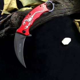 Outdoor Multifunctional Survival Claw Knife (Color: Red)