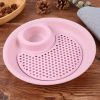 1pc Dumpling Tray; Drain Double-layer Plate With Vinegar Plate; Household Round Plastic Large Dinner Plate; Tray For Dumplings