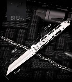 Combination Bomb Worker Folding Knife Portable Knife (Color: White)